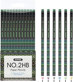 ECOTREE Sharpened Pencils #2 Cute Pencils for Kids Number 2 Pencils for School Supplies, Back to School, 12 Count