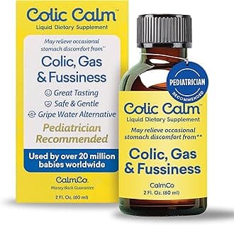 Colic Calm Infant Gripe Water for Colic, Helps Fussiness, Upset Stomach, and Baby Gas Relief, 2 fl oz (Pack of 1)