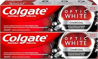 Colgate Optic White Charcoal Whitening Toothpaste 75ml Pack Of 2