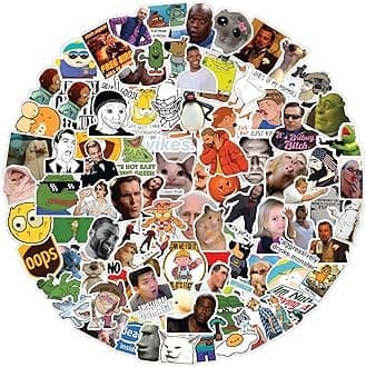 - Pack of 230+ Funny Meme Vinyl Stickers Pack, Memes Stickers for Laptop, iPhone, Water Bottles, Computer
