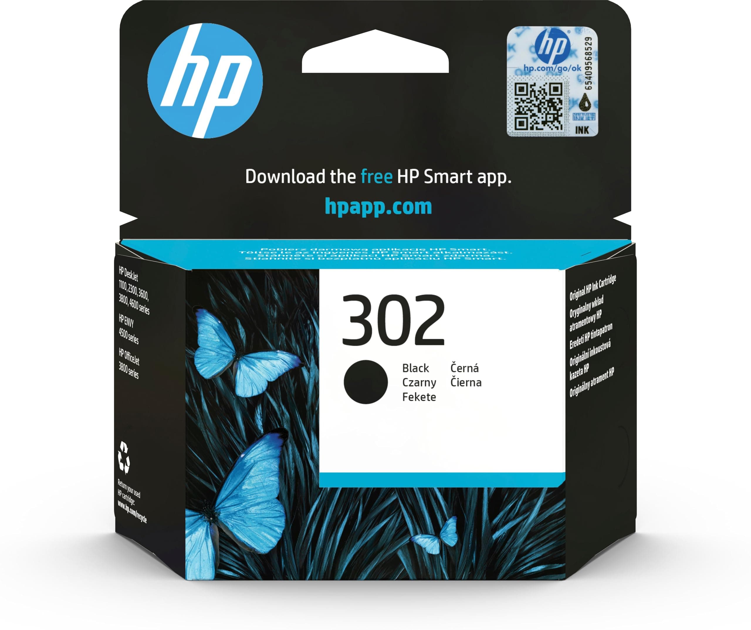 HP 302 black ink 190 pages