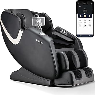 2026 Massage Chair Full Body, AI APP Control Shiatsu Zero Gravity Massage Chair with Foot Roller, Back Calf Heated, Bluetooth Speaker, Relaxing Massaging Recliner for Friend Family