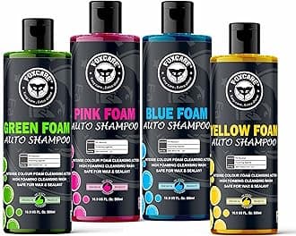 foxcare Colour Foam Car Shampoo's combo pack | Produces Thick Colour Foam - 500ml each Car Washing Liquid
