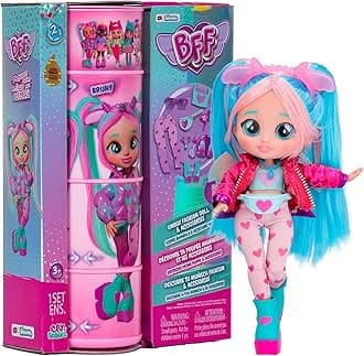 BFF by Cry Babies S2 Bruny Collectible fashion Doll with long Hair, fabric Clothes & 10 Accessories - Toy Gift for Girls and Boys +5 Years