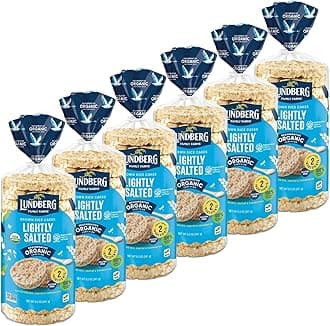 Family Farms Organic Brown Rice Cakes, Lightly Salted, 8.5 Ounce (Pack of 6)