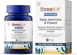 Daily JOINT CARE & PROTECT tablets | Improves Bone Strength, Promotes Cartilage Repair, Enhances Joint Mobility | Acujoint, Undenatured type-II collagen, Hadjod | (30 Tablets) (Pack of 1)