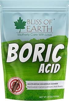 Bliss of Earth Boric Acid Powder For Cockroaches & termites, Rice Preservative, For Carrom Board, 113gm