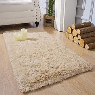 Chicrug Soft Plush Area Rug for Bedroom, Living Room, Shaggy Area Rug, Non Shedding for Boys’ and Girls’ Bedroom, Home Decor, 2 x 10 m, Camel