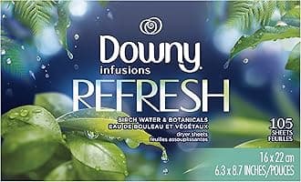 DownyInfusions Fabric Softener Sheets, Botanical Mist, 105 Count