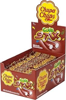 Chupa Chups Cola Stix, Fondant Filled, Chewy Party Sweets, Suitable for Vegetarians - Bulk Box Of 150 Sticks