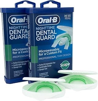 Oral-B Nighttime Dental Guard ââ‚¬â€œ Less Than 3-Minutes for Custom Teeth Grinding Protection with Scope Mint Flavor ââ‚¬â€œ Made in an FDA Audited USA Facility (2 Pack)