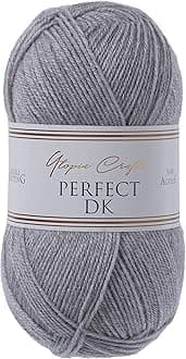 Utopia Crafts DK Double Knitting Yarn, 100g (Light Grey Heather)