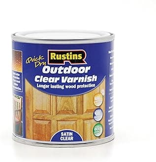 Rustins Quick Dry Outdoor Clear Varnish 250ml Satin