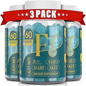 Biotin Gummies -Hair Skin and Nails Vitamins for Men & Women, Vegan Vitamin B7, Supports Hair Growth and Stronger Nails,90 Day Supply - Blueberry-3 Pack