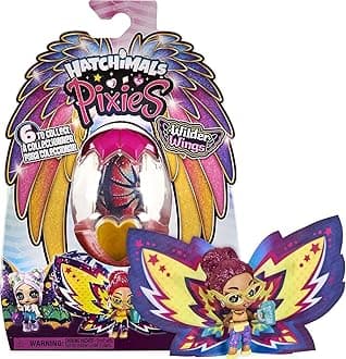 Toys Uncle Hatchimal Surprise (Wilder Wings Pixies Collectible Figure with Fabric Wings and 2 Accessories)
