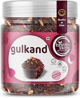 Heaven Bites Gulkand 250 GM | Rose Petal Jam | No Artificial Flavours | Digestive & Healthy Rose Gulkand | Good for gut health, No chemicals or preservatives