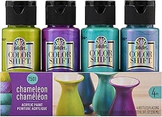 FolkArt Color, 10 Bottle Multi-Surface Acrylic Paint Set, 2oz, Basics