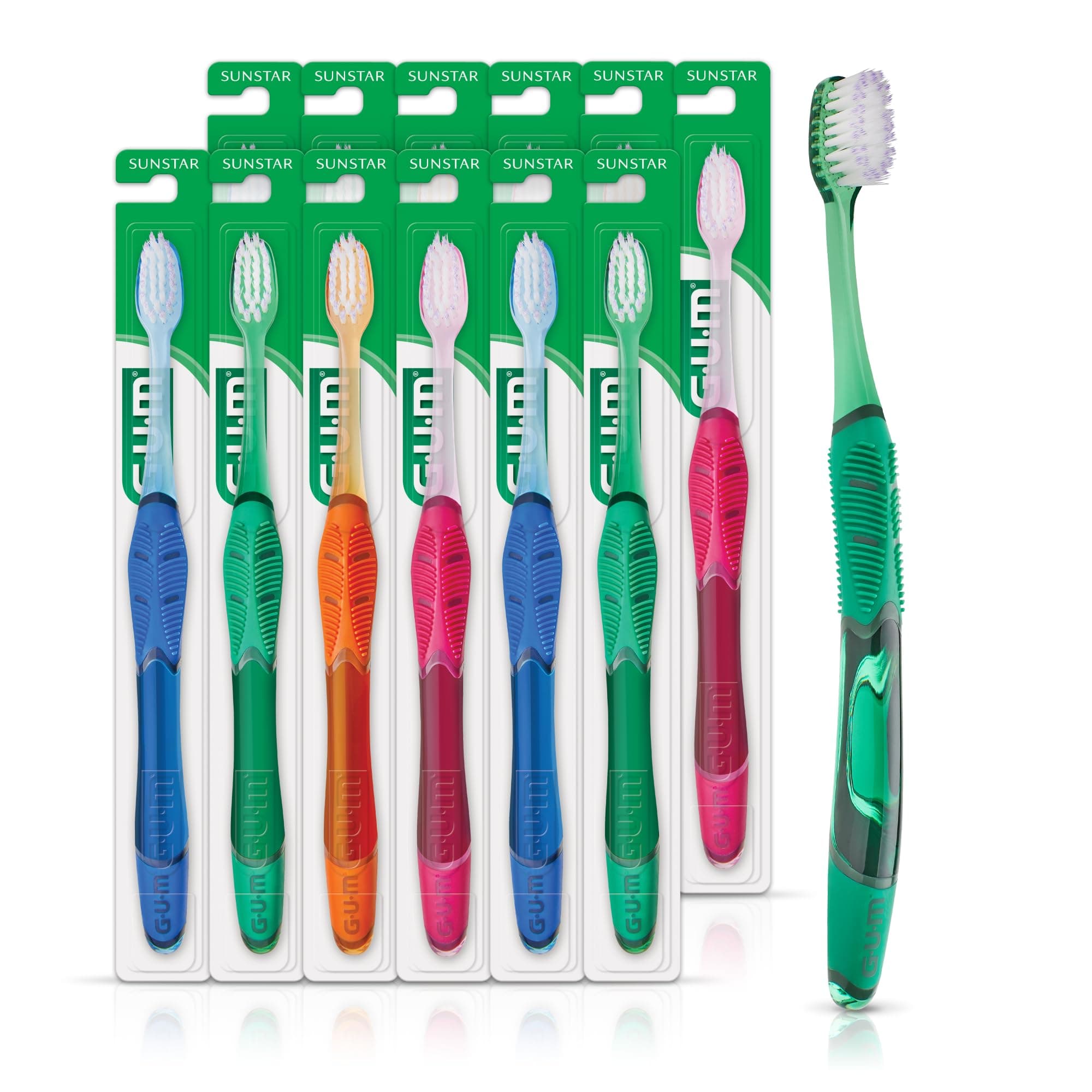 Gum Technique Deep Clean Toothbrush - 525 Soft Compact (Pack Of 12) Colors Vary