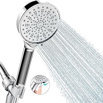 Filtered Shower Head with Handheld - Filters Over 99% Of Chlorine - 2.0 Carbon Shower Head Filter System - Water Softener Filters Beads for Hard Water - Reduces Dry Itchy Skin, Chrome