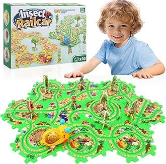 10PCS Snail Rail Car Puzzle Track Toys