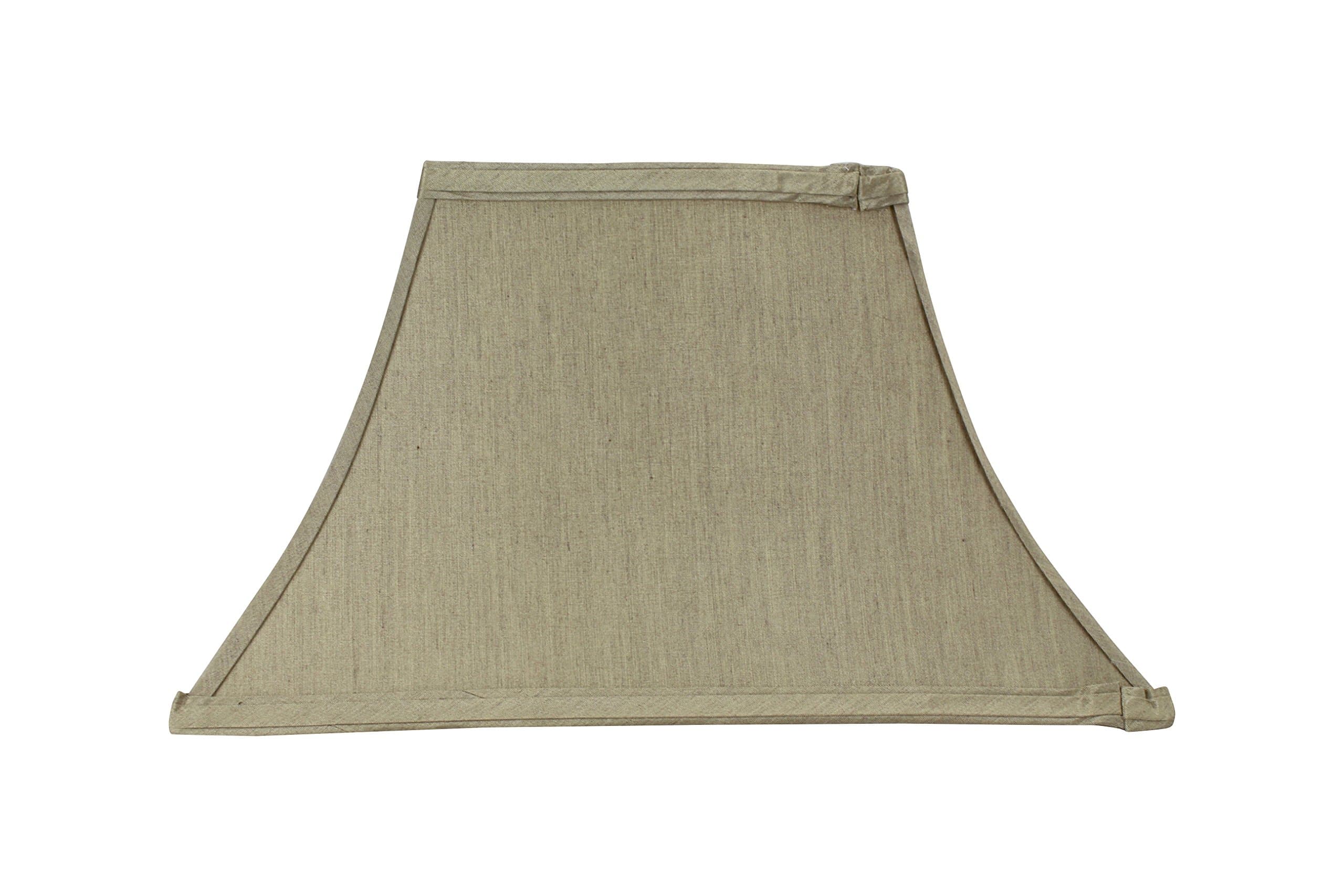 Rectangular Hard Back Bell Tan Lamp Shade | 12 Inch by UpgradeLAMPS