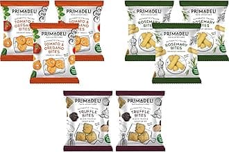 Primadeli - Taste Adventure - Tomato & Oregano, Truffle, Rosemary Bites - Vegan - (Variety Box) - 25g x 8 bags