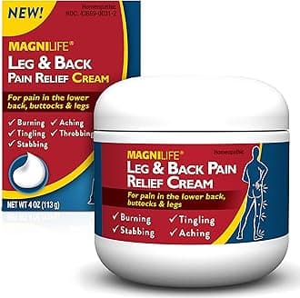 MagniLife Leg & Back Pain Relief Cream Relieves Burning, Tingling, Shooting, Stabbing Pains & Sciatica Symptoms - Fast-Acting & Deep Penetrating Non-Greasy Topical with Aloe & Calendula - 4oz