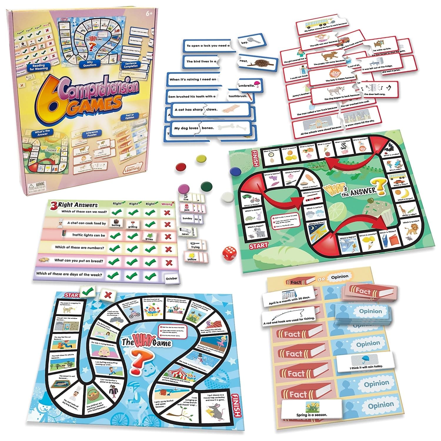 6 Comprehension Games, Multi, (Model: JL406)