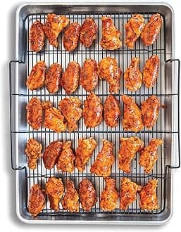 Nordic Ware Extra Large Oven Crisping Baking Tray, with Rack, 21 (l) x 15 (w) x 2 (h) inches