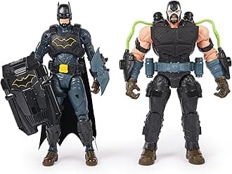 DC Comics, Batman Adventures Battle Pack, Bane and Batman Action Figures Set, 14 Armor Accessories, 12-Inch Super Hero Kids Toy for Boys & Girls