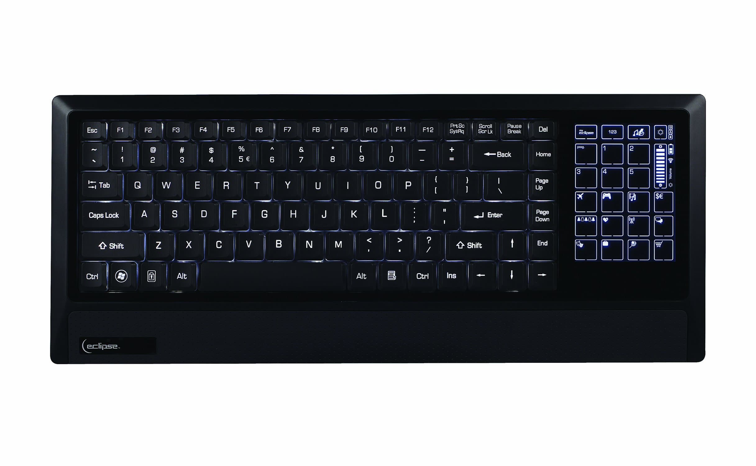 Saitek Eclipse Backlit Illuminated Keyboard and Multifunction Prgrammable Number Pad