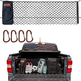 Envelope Cargo Net for Ford Maverick - Fits 2022-2025 - Upgraded 5mm Bungee - Integrated Storage Bag - Heavy Duty Carabiners - Designed in USA