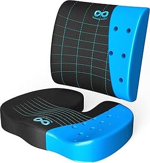 Everlasting Comfort Doctor Recommended Memory Foam Seat Cushion for Office Chairs & Car - Ergonomic Office Desk Accessories - Cushions for Tailbone Pain Relief, Sciatica & Back Support Pillow