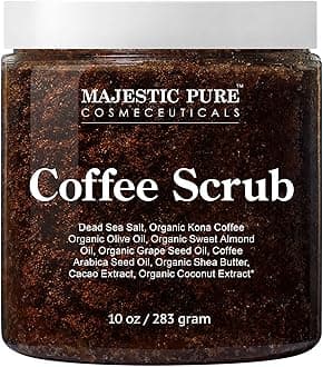 Arabica Coffee Scrub - All Natural Exfoliating Body Scrub for Skin Care, Stretch Marks, Acne & Cellulite, Reduce the Look of Spider Veins, Eczema, Age Spots & Varicose Veins - 10 Ounces
