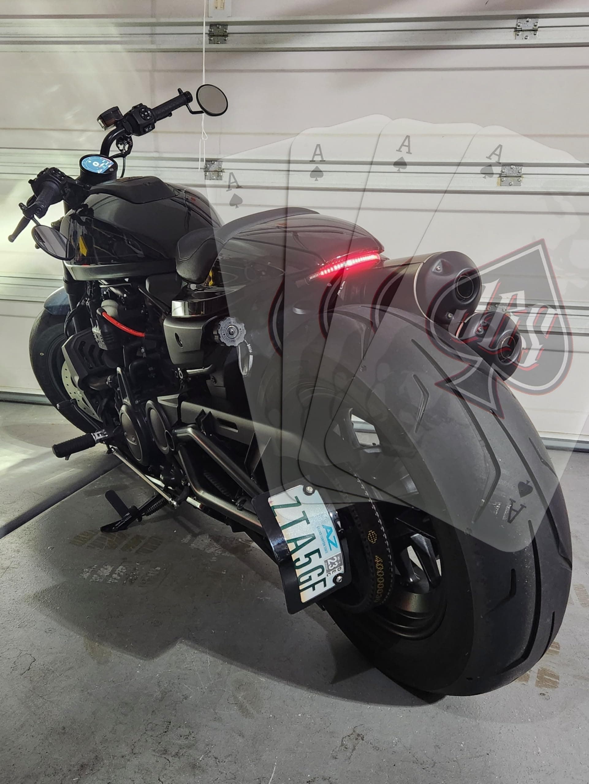 ♤ Led Tail Light/Half Moon License Plate Bracket Kit ♤ for Harley Sportster S 1250 ♤