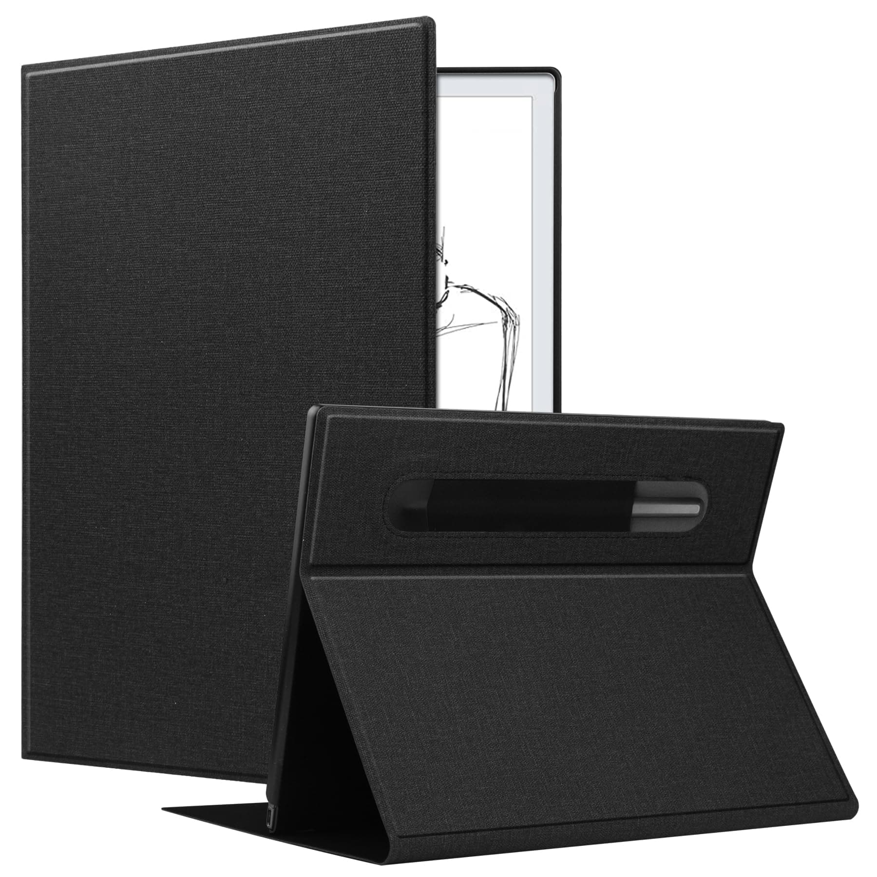 Case for Remarkable 2 Tablet Case, Slim Lightweight Stand Hard Back Shell Protective Cover with Pen Holder for Remarkable 2 Paper Tablet 10.3" 2020 Released,Black