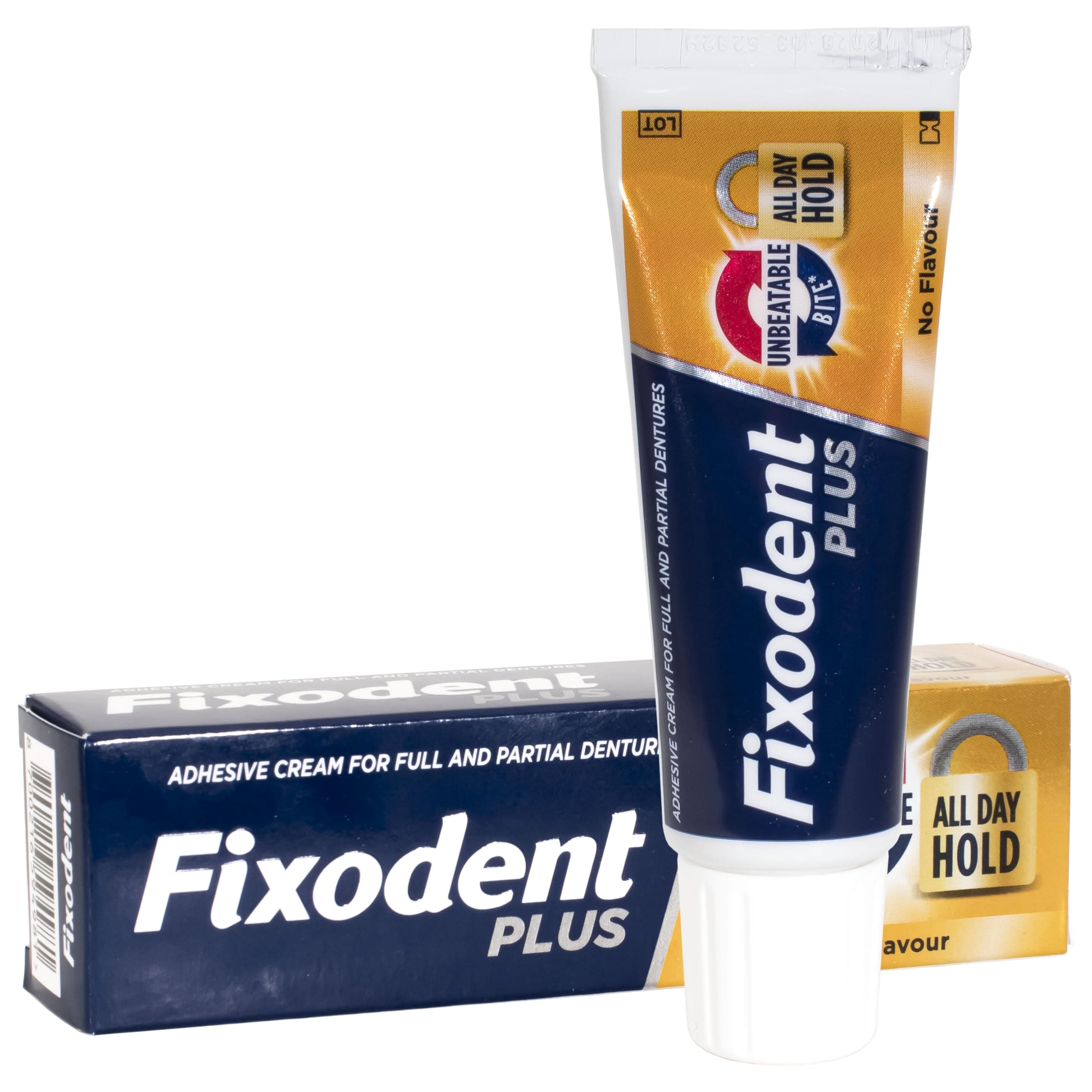 Fixodent Plus Unbeatable Bite Adhesive Cream for Full & Partial Densures, 40ml