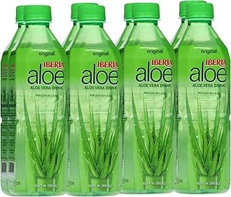 Iberia Aloe Vera Juice Drink with Pure Aloe Pulp, Original,16.9 Fl Oz (Pack of 8)