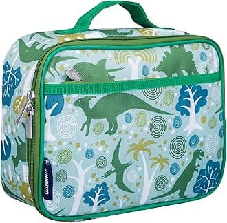 Wildkin Kids Insulated Lunch Box – Durable and Reusable for School & Travel - Dinomite Dinosaur