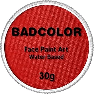 Devil Red Face Body Paint(30gm), Water Activated Face Painting Kit for Kids & Adults Party, Professional Non Toxic Facepaints for Halloween Demon Clown Joker Costume Cosplay & Stage SFX Makeup