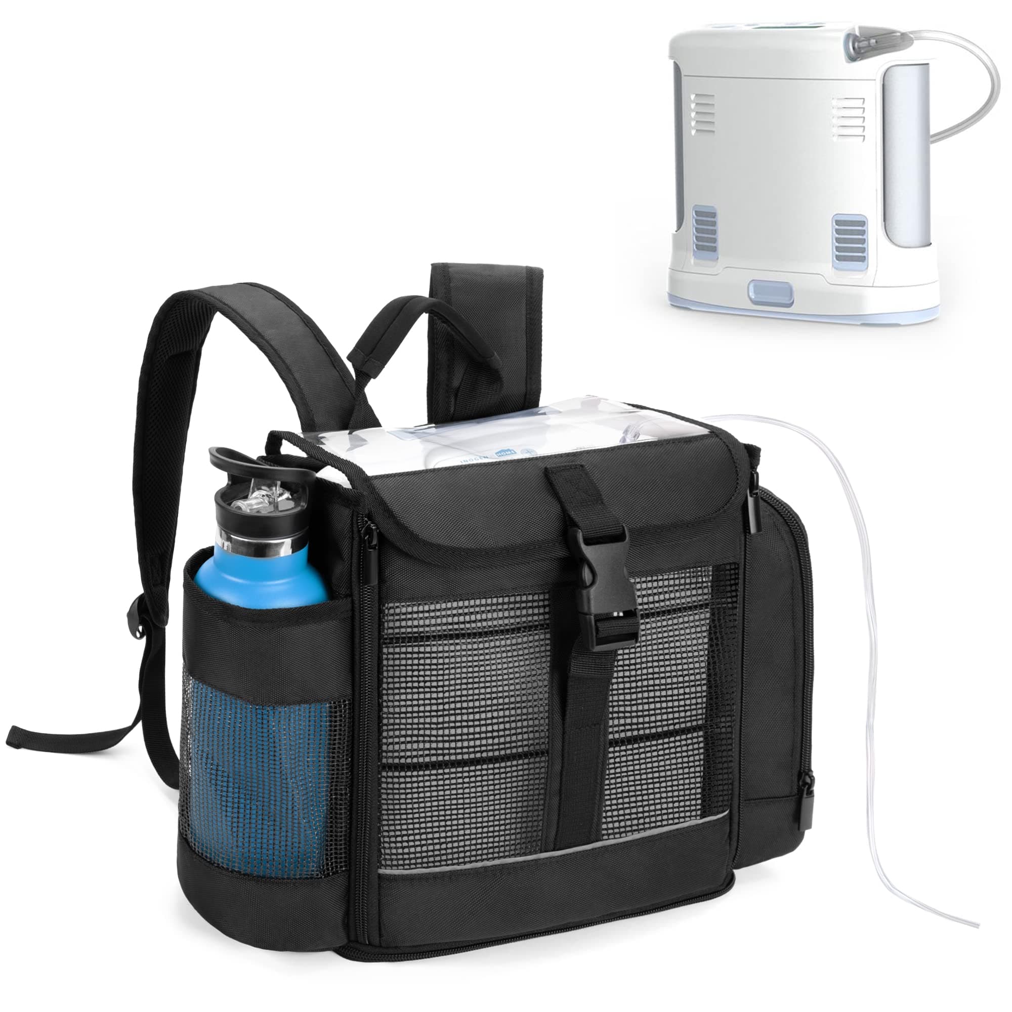 Portable Oxygen Concentrator Backpack Compatible with Inogen One, Oxygo, Caire Units, SimplyGo Mini, POC Travel Bag