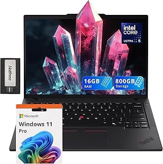 Lenovo ThinkPad T14 G5 14" WUXGA Laptop, Intel Ultra 5 125U, 16GB DDR5, 800GB Storage(512GB SSD+288GB Docking Station Set), Intel Graphics, Backlit Keyboard, Fingerprint Reader, Win 11 Pro, Black