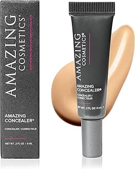 Amazing Concealer, Full Coverage with Pin Dot Amounts, Long Wear Concealer Makeup for Undereye Dark Circles, Blemishes and Spots, Color Correcting, Skin- Like Finish