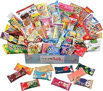 50 Japanese Candy & Snack box set 10 Japanese Kitkat assortment and 40 popular Sweets (GIFT BOX)
