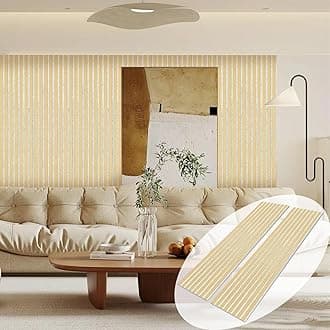 Wall Panels for Interior Wall Decor, 2-Pack Slat Wall Paneling, Oak Wood Veneer Acoustic Wall Panels - Wall Slats 12.6" W x 94.5