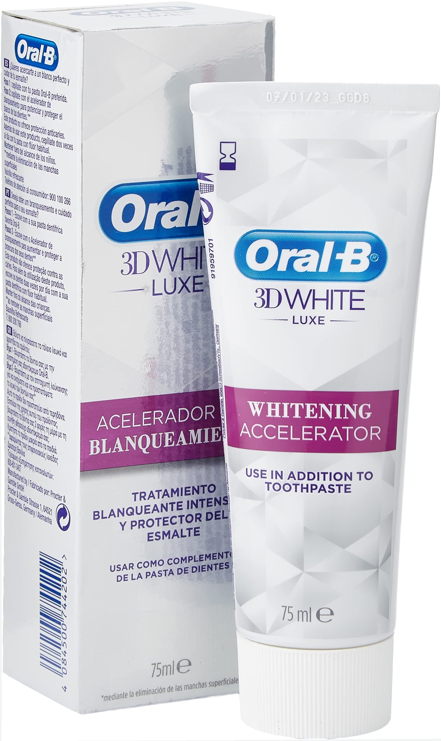 Oral-B 3D White Luxe Whitening Accelerator Toothpaste 75ml