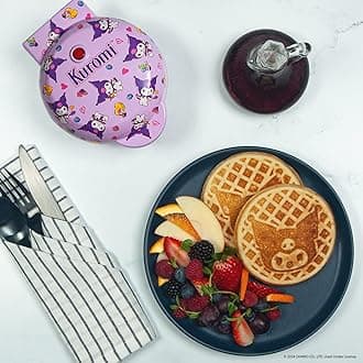 Uncanny Brands Hello Kitty Kuromi Mini Waffle Maker - Cook With Your Favorite Bunny Character