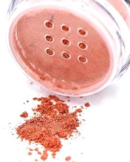 Coral Reef Dark Peach Pink Loose Powder Mineral Glitter Eye Shadow Eyeshadow Dust Pigments, Single Jar Pot, Talc & Paraben Free, No Animal Testing & Cruelty Free