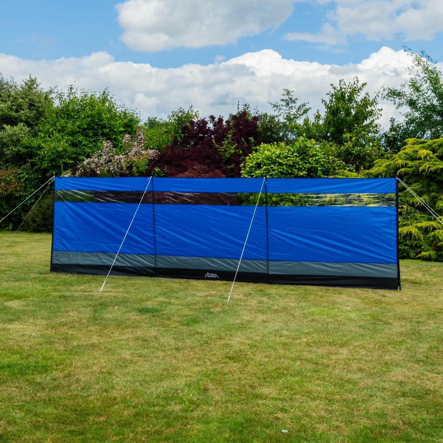 Large Blue Camping Windbreak Beach Windshield Shelter With Top Window
