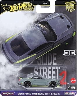 Hot Wheels Premium Ford Mustang RTR, Car Culture Circuit Legends Vehicles for Kids 3 Years Old & Up and Adult fans and Collectors, Premium Collection of Car Culture 1:64 Scale Vehicles, HKC85